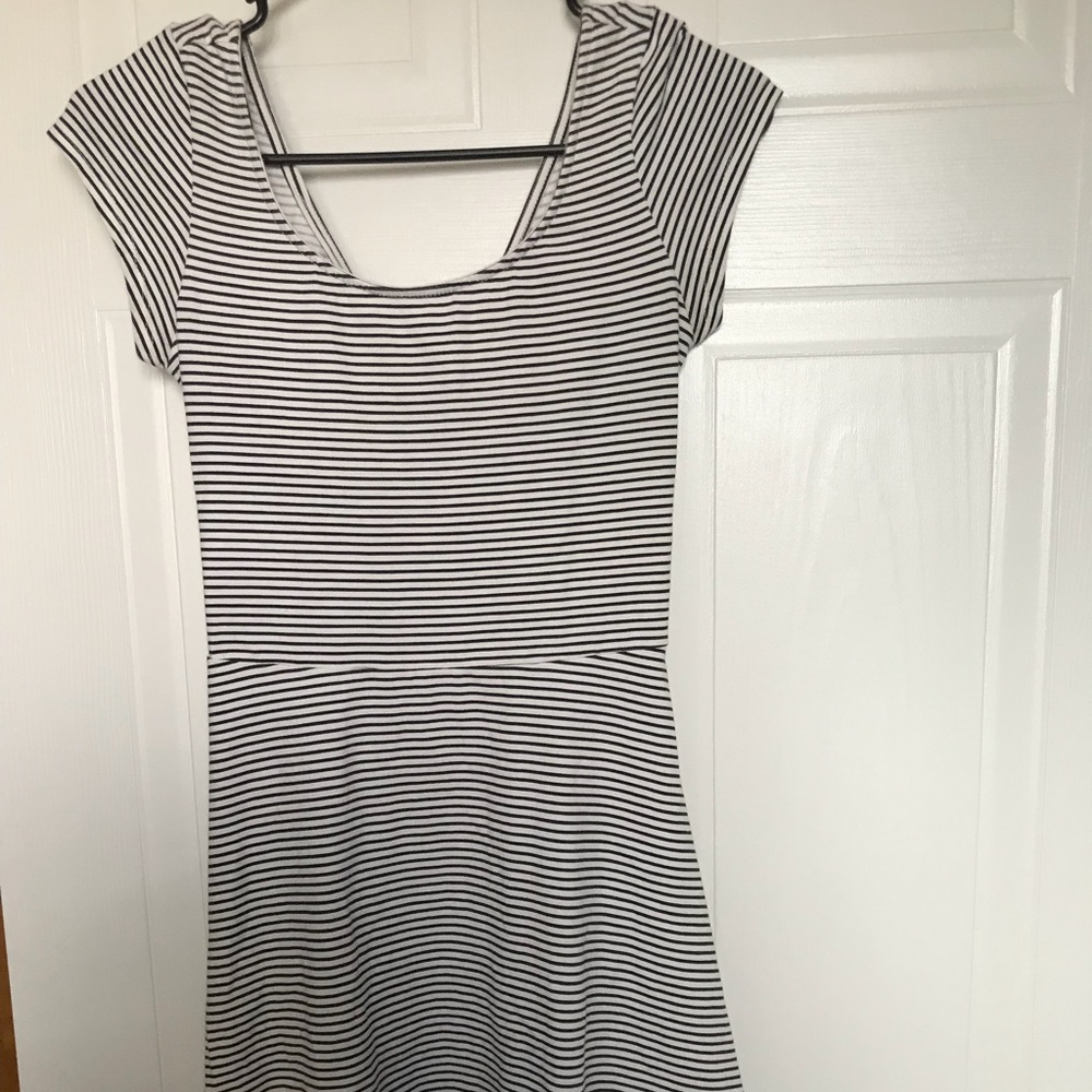 Short sleeved striped dress